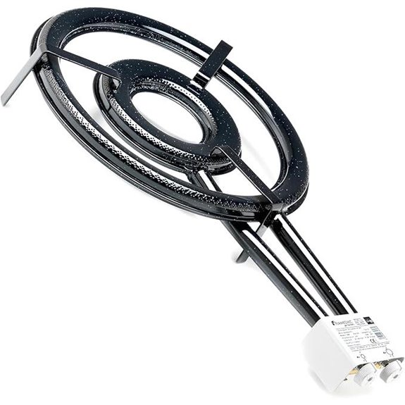 Outdoor Paella Burner with Enamel Steel Grill