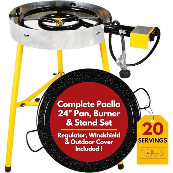 Paella Burner & Stand Set for Outdoor Cooking