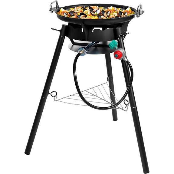 Q044-Paella Pan Set with Burner for Outdoor Cooking
