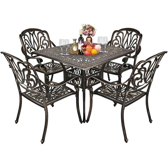 VINGLI Outdoor Patio Dining Set with Umbrella
