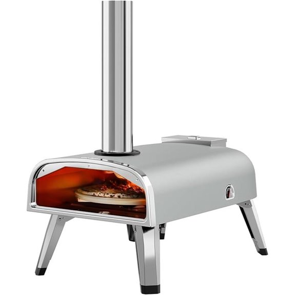 Outdoor Wood Pellet Pizza Oven with Thermometer