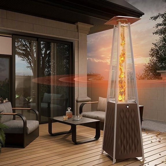 EAST OAK 48,000 BTU Outdoor Propane Patio Heater