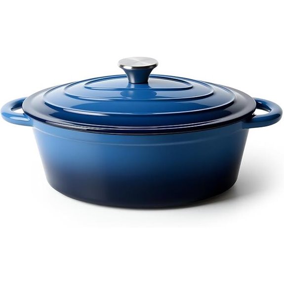 Oval Enamel Cast Iron Dutch Oven for Baking