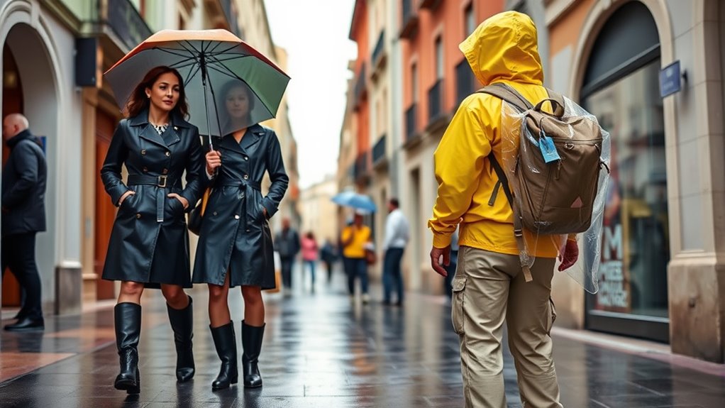 pack rain gear accordingly