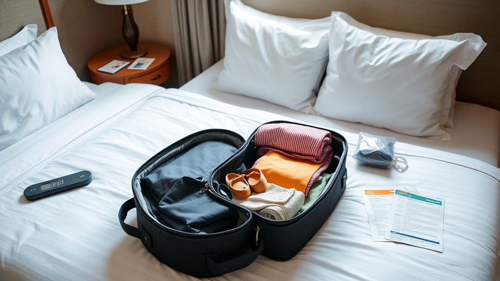 pack sturdy labeled luggage