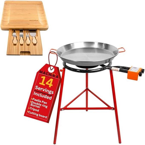 Machika Paella Kit with Pan Burner & Stand Set