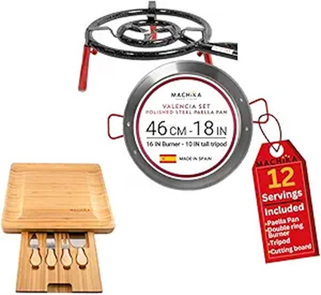 Machika Valencia Paella Kit with Pan and Burner