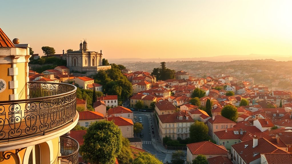 panoramic lisbon city views