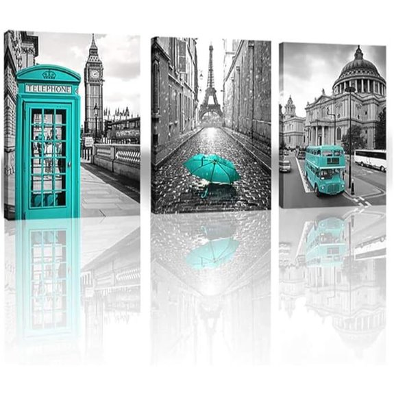 Paris Wall Art Canvas Prints for Bedroom Decor