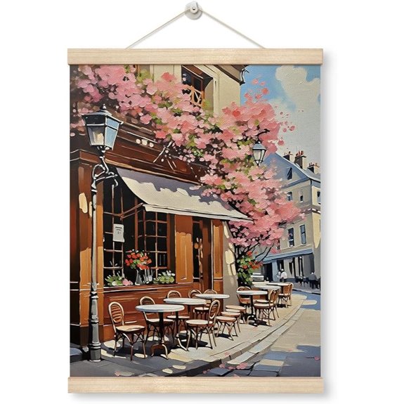 Paris Cafe Wall Art Decor European Cityscape Canvas