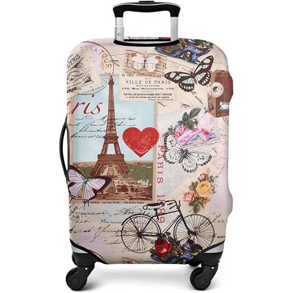 France Paris Eiffel Tower Luggage Cover (22-24 Inch)