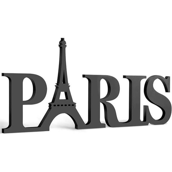 Paris Eiffel Tower Wall Decor with Letters