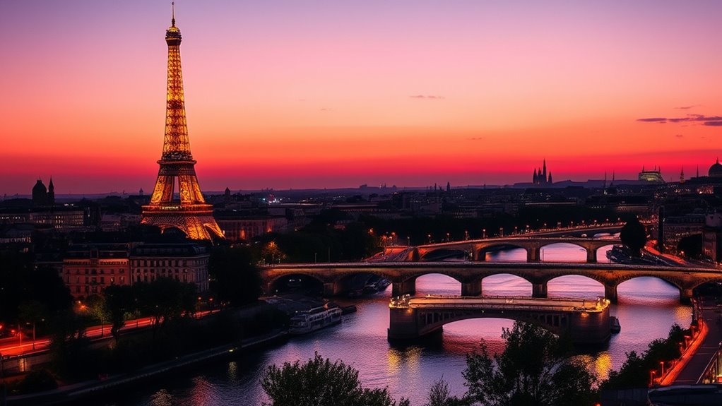 paris evening twilight cruise