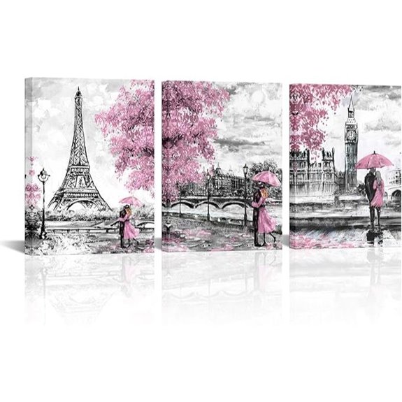 iKNOW FOTO Paris & London Canvas Wall Art Set