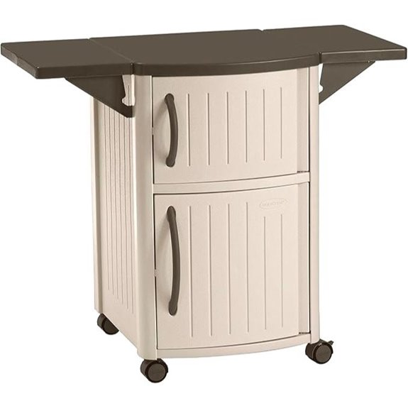 Suncast Patio Serving Station with Storage & Wheels