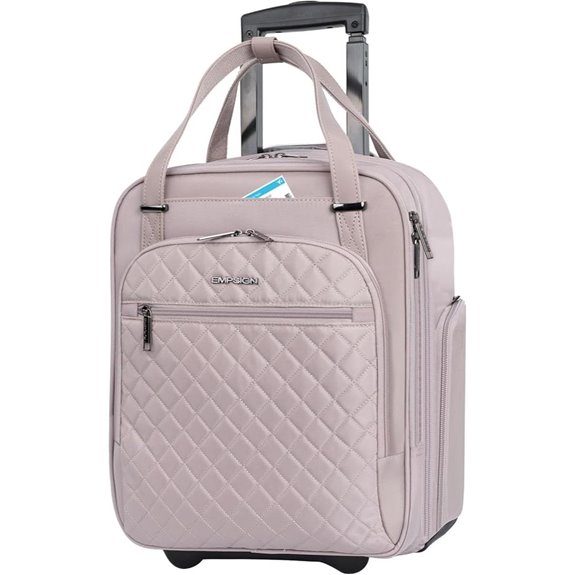 EMPSIGN Underseat Carry-On Wheeled Bag Dusty Pink