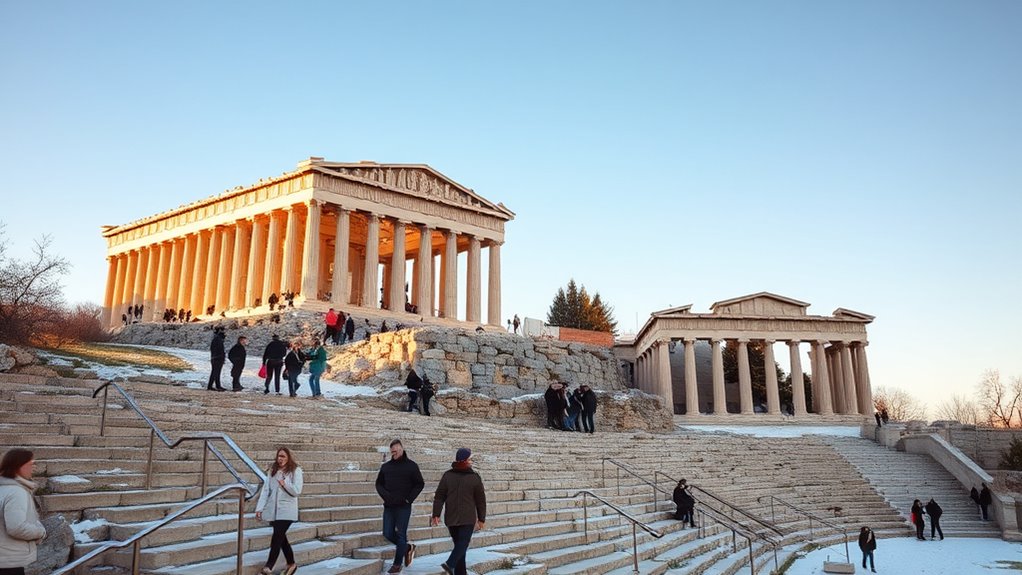 pleasant winter outdoor exploration