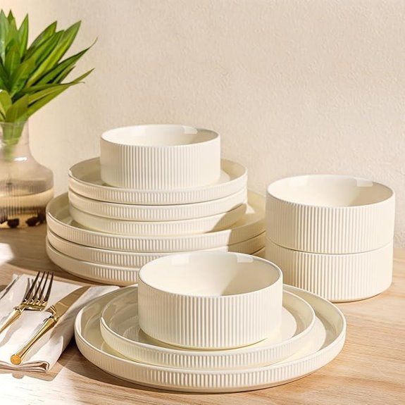 TheTerra 12-Piece Porcelain Dinnerware Set for 4