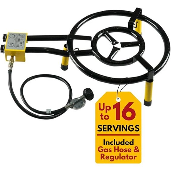 Portable 16-Inch Paella Burner with Stand and Regulator