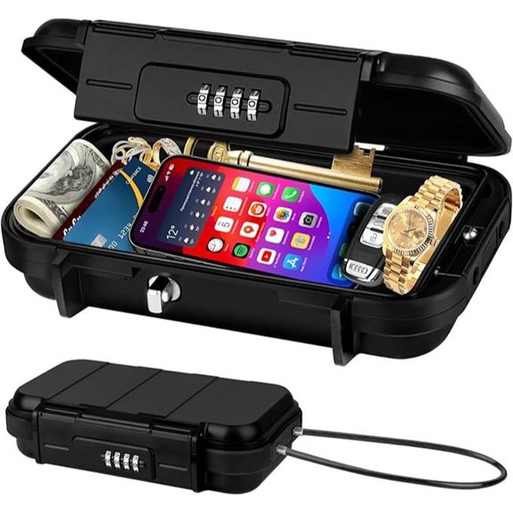Portable 4-Digit Combination Travel Safe Lock Box
