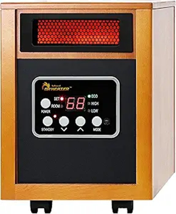 Dr Infrared 1500W Portable Space Heater (Cherry)