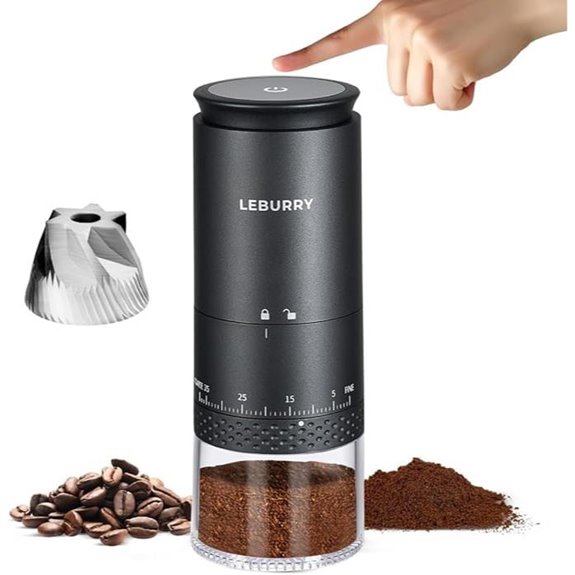 Burr Coffee Grinder - Portable Electric Coffee Bean Grinder