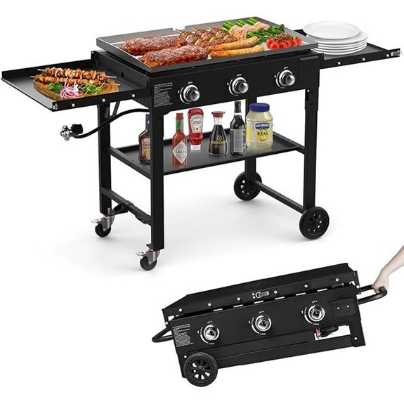 Bestfire 36 Foldable Gas Grill with Shelves