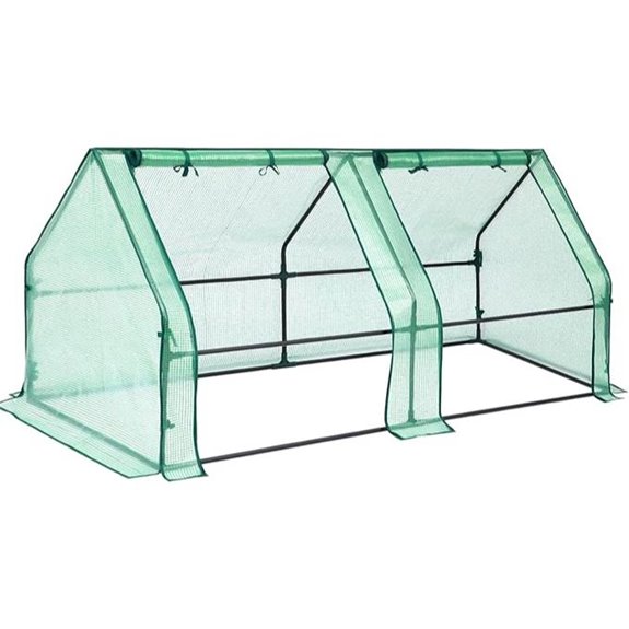 Ohuhu Portable Greenhouse with Zipper Doors & Stakes