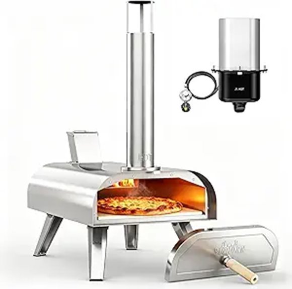 BIG HORN OUTDOORS 12 Multi-Fuel Portable Pizza Oven