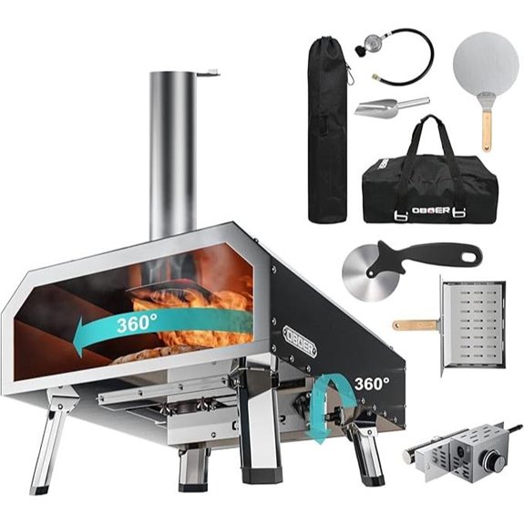 ABORON 16 Multi-Fuel Portable Outdoor Pizza Oven