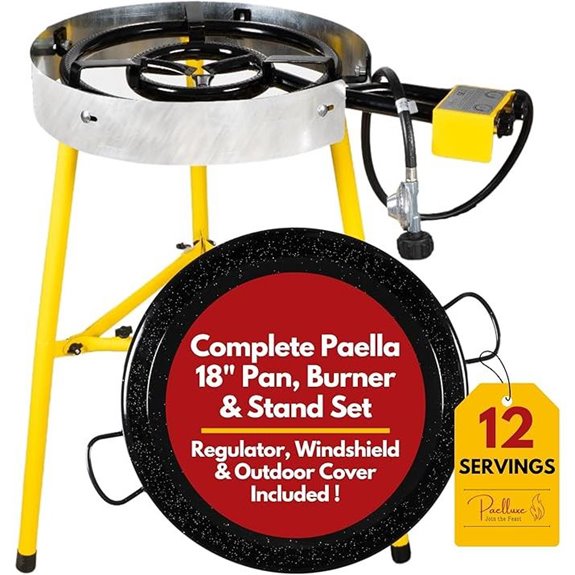 Portable Paella Burner and Stand Set