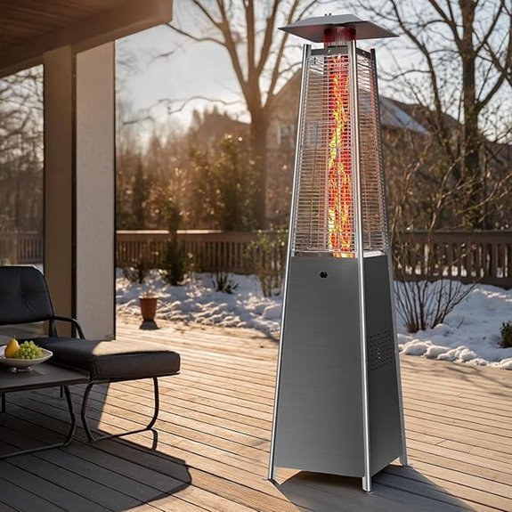 OLIXIS Pyramid Propane Patio Heater with Wheels