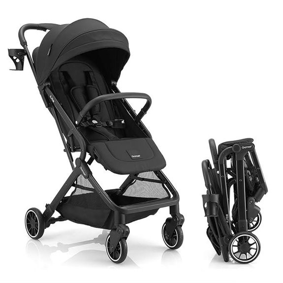 Compact Fold Baby Stroller with Canopy and Cup Holder