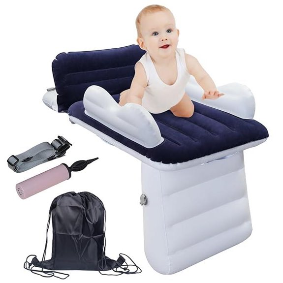 Inflatable Toddler Travel Bed with Pump and Carry Bag