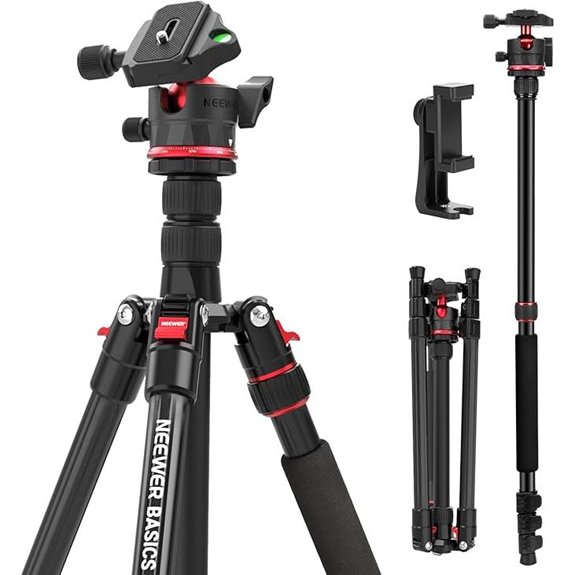 NEEWER 72 Travel Tripod & Monopod with Ball Head