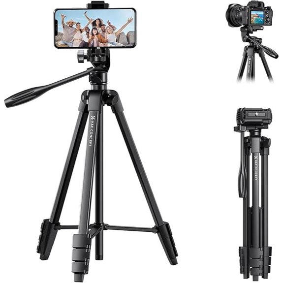 K&F Concept 60” Portable Travel Tripod with Remote