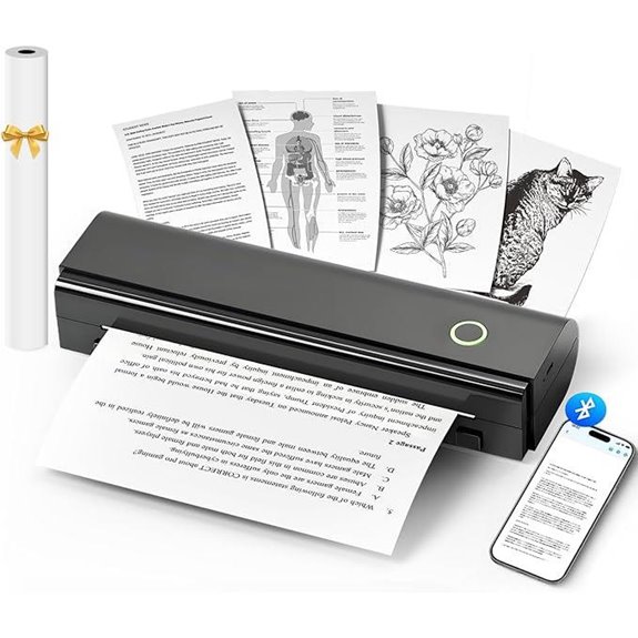 Wireless Portable Thermal Printer for Travel and Office