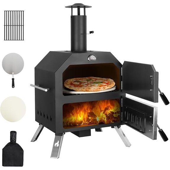 12 Portable Wood-Fired Outdoor Pizza Oven