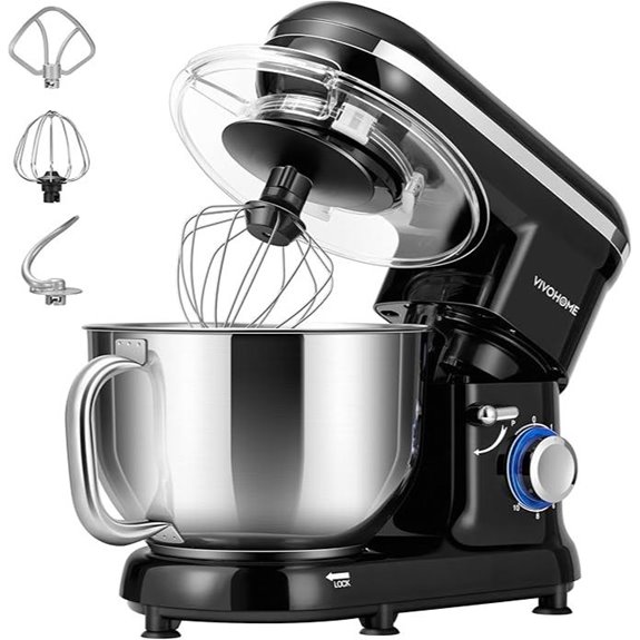 VIVOHOME 660W 6-Quart Tilt-Head Stand Mixer