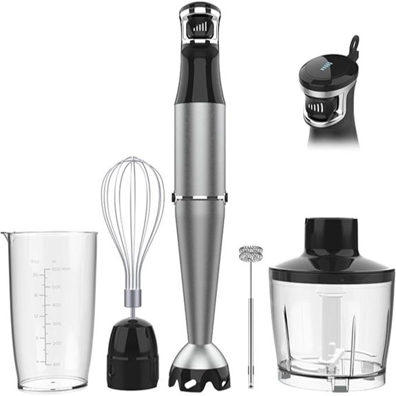 Immersion Hand Blender 1100W with Attachments