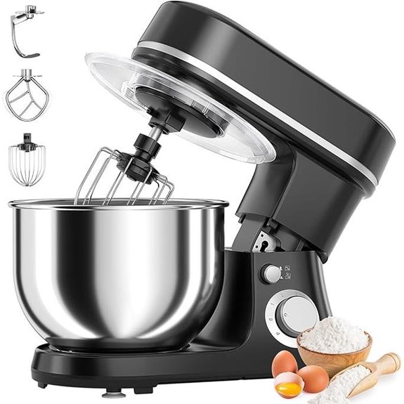 800W Stand Mixer with 5.3QT Bowl and Attachments