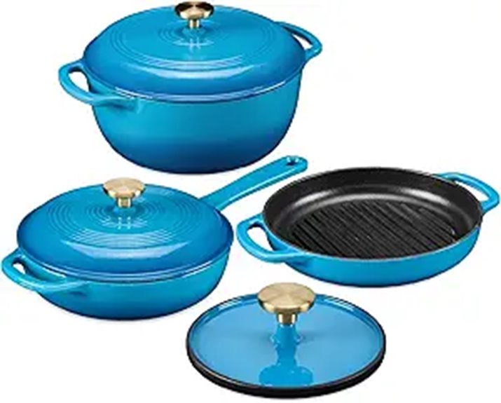 Best Choice Non-Stick Cookware Set with Skillet and Dutch Oven