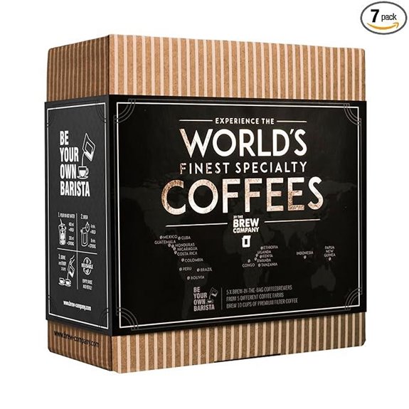 Gourmet Coffee Gift Set with 7 Single Origin Coffees