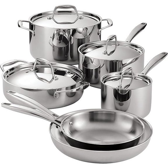 Tramontina Signature 10-Piece Stainless Steel Cookware Set