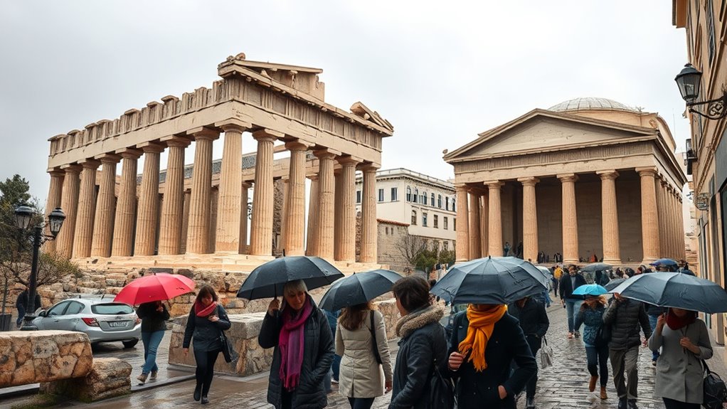 prepare for cool rainy athens