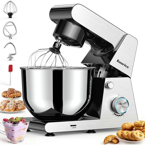 Pro-Grade Stand Mixer with 6.5QT Bowl and Attachments