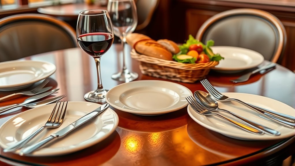 proper cutlery positioning and placement