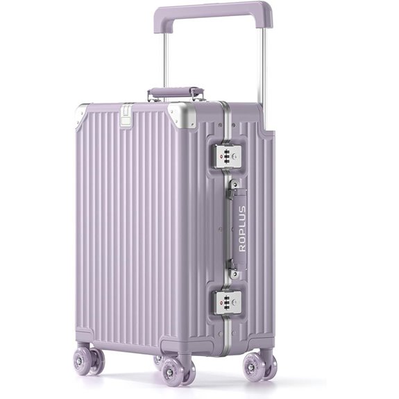 Purple Hardside TSA Lock Luggage with Jelly Wheels