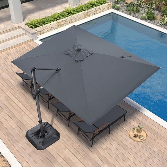 PURPLE LEAF 9x11.5' Cantilever Patio Umbrella