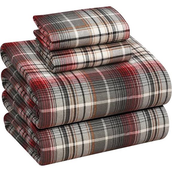 RUVANTI Queen Flannel Sheets 100% Cotton Soft